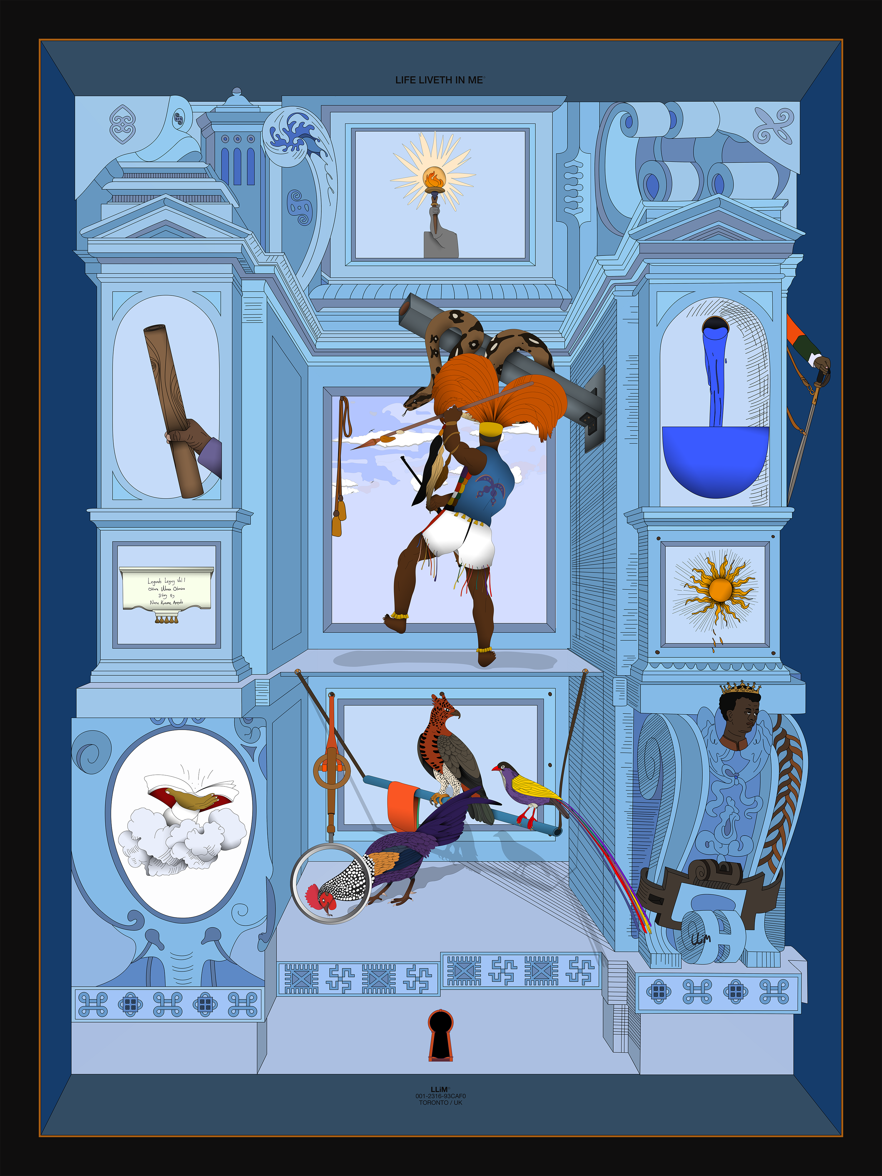 Obiara Wonea Otumino (All existence has that which overpower them), Story I, II, III, IV, V, French sky blue