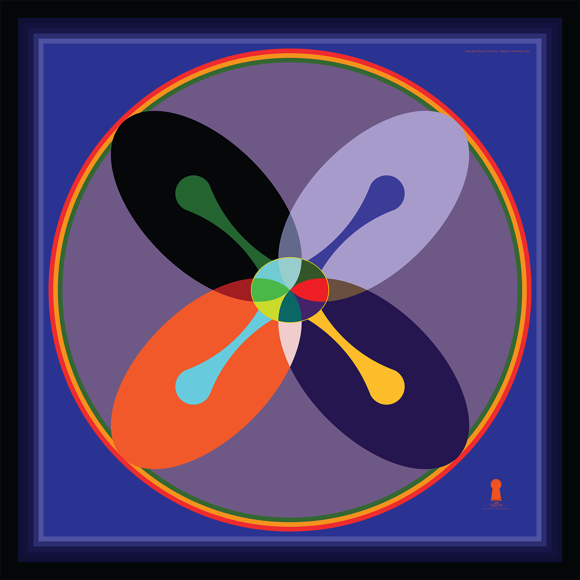 Bese Saka - Sack of cola nuts - affluence, abundance, unity